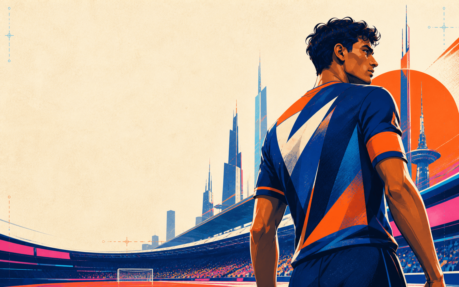 Illustrated football club captain